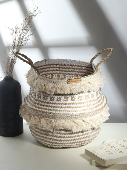 Textured Belly Basket for Potted Plants & Everyday Storage
