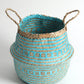 Seagrass Plant & Storage Baskets - Blue