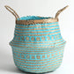Seagrass Plant & Storage Baskets - Blue