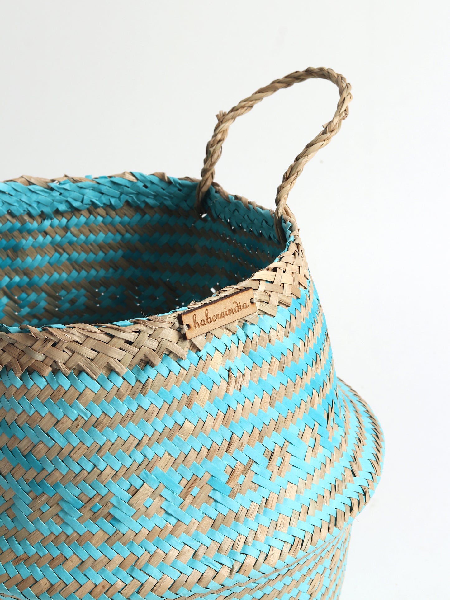 Seagrass Plant & Storage Baskets - Blue