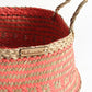 Seagrass Plant & Storage Baskets - Pink
