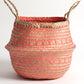 Seagrass Plant & Storage Baskets - Pink