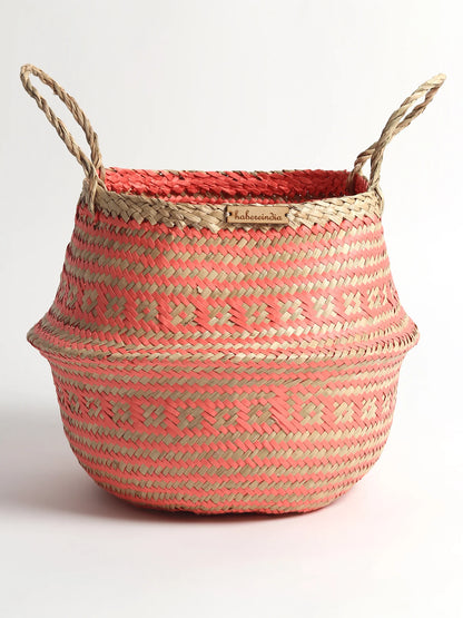 Chic Belly Planter Basket for Living Room & Corner Decor