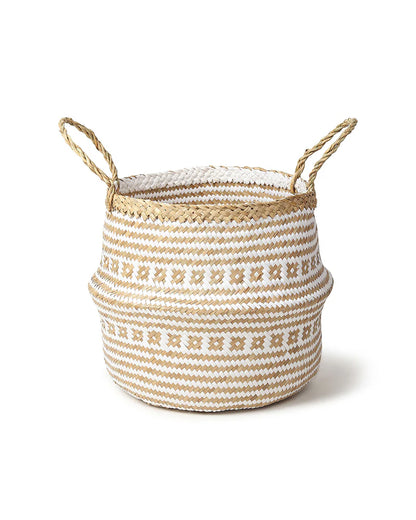 Woven Belly Basket for Indoor Plants & Cozy Corners