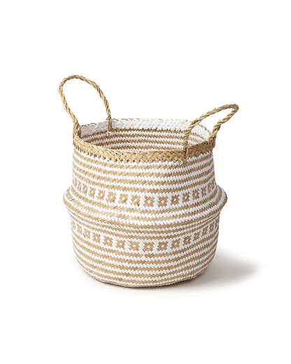 Woven Belly Basket for Indoor Plants & Cozy Corners