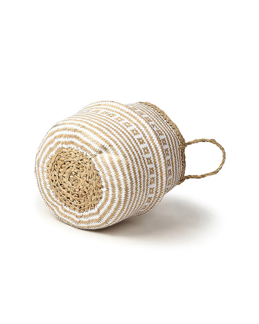 Woven Belly Basket for Indoor Plants & Cozy Corners