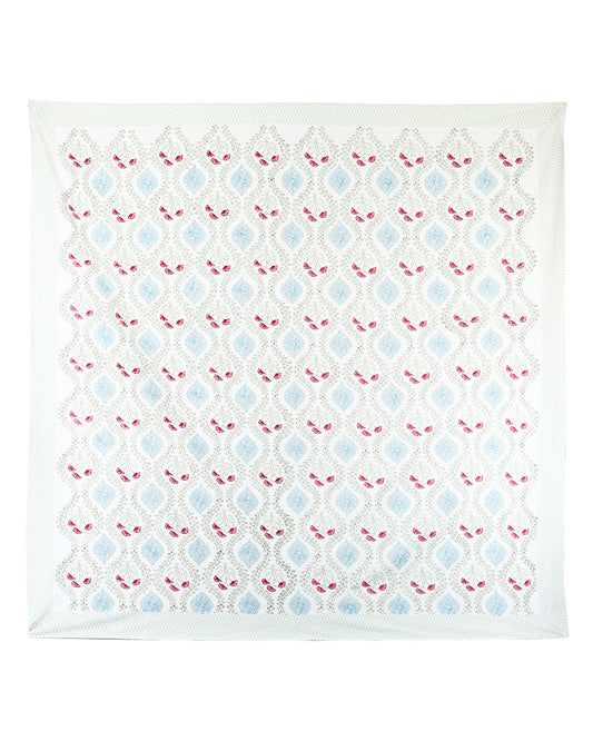 Elegant Jaipur Handblock Printed 100% Premium Cotton King Size Bed Sheet with 2 Pillow Covers