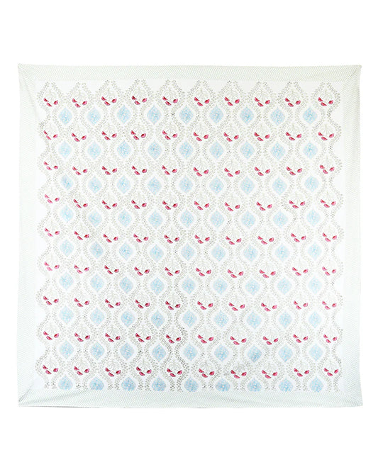 Elegant Jaipur Handblock Printed 100% Premium Cotton King Size Bed Sheet with 2 Pillow Covers