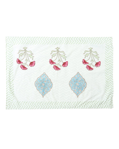 Elegant Jaipur Handblock Printed 100% Premium Cotton King Size Bed Sheet with 2 Pillow Covers