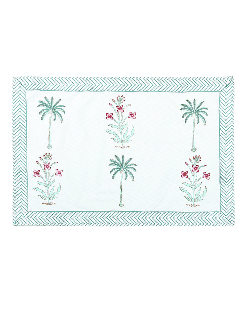 Artisanal Jaipur Handblock Printed 100% Premium Cotton King Bed Sheet with Matching Pillow Covers