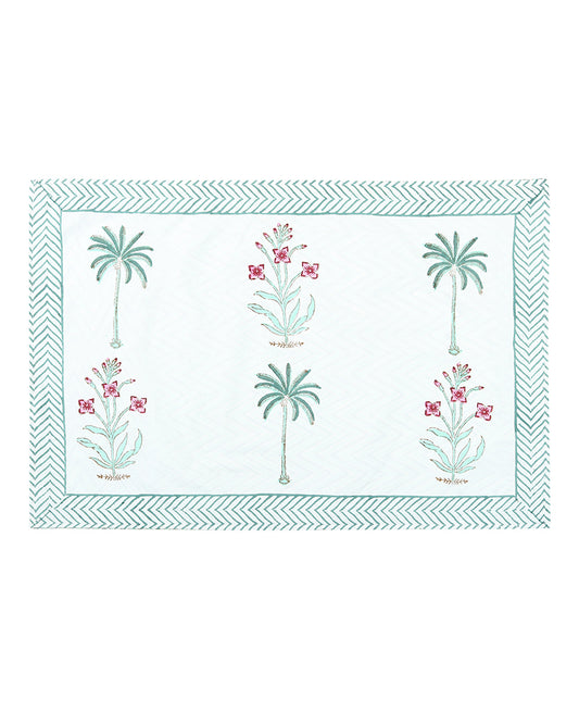 Artisanal Jaipur Handblock Printed 100% Premium Cotton King Bed Sheet with Matching Pillow Covers