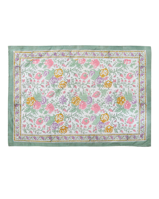 Traditional Jaipur Handblock Printed 100% Premium Cotton King Size Bed Sheet Set