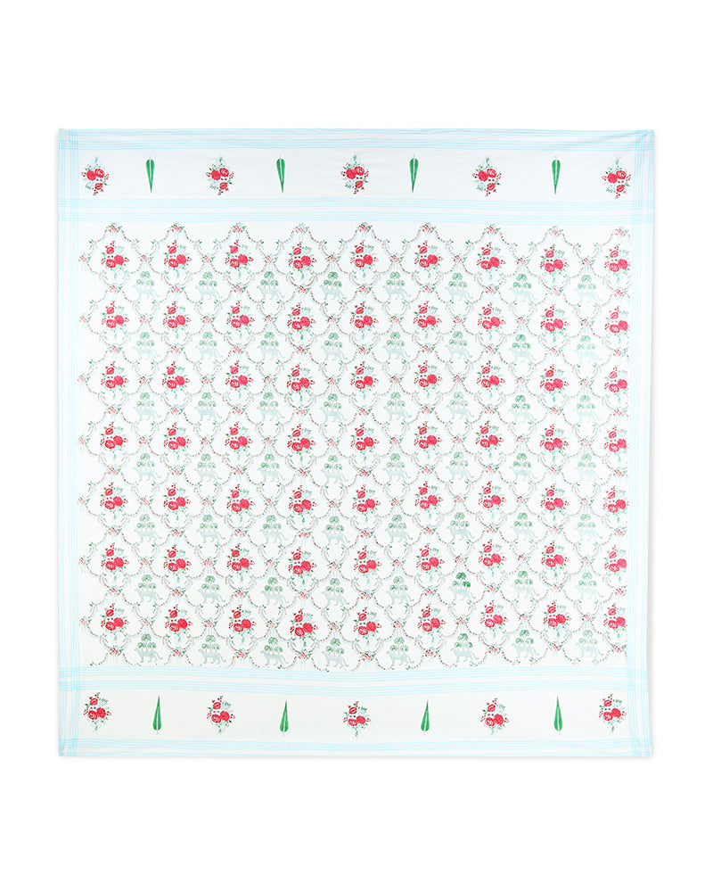 Luxurious Jaipur Handblock Printed 100% Premium Cotton King Size Bed Sheet with Pillow Covers