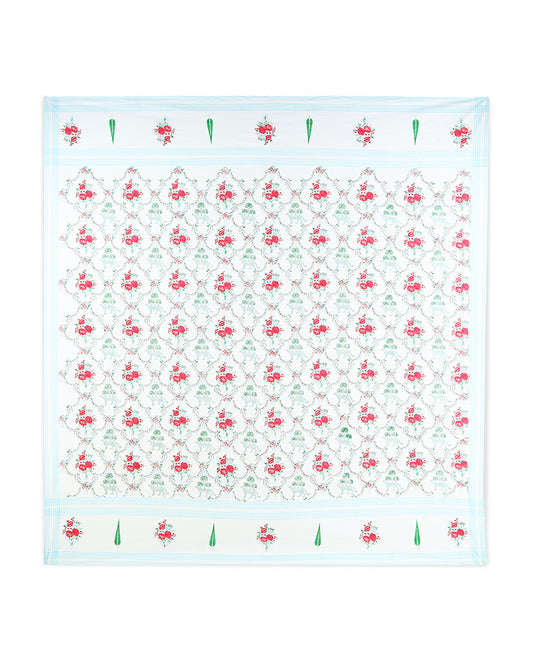 Luxurious Jaipur Handblock Printed 100% Premium Cotton King Size Bed Sheet with Pillow Covers