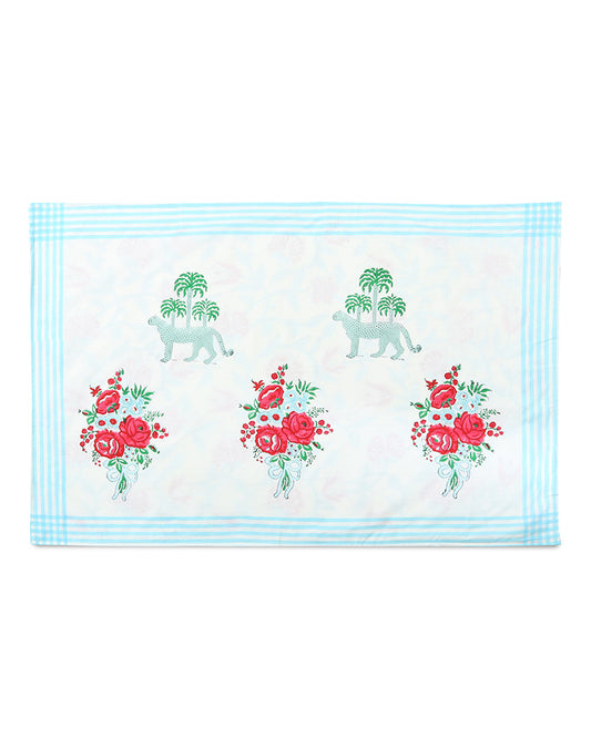 Luxurious Jaipur Handblock Printed 100% Premium Cotton King Size Bed Sheet with Pillow Covers