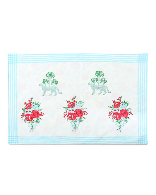 Luxurious Jaipur Handblock Printed 100% Premium Cotton King Size Bed Sheet with Pillow Covers