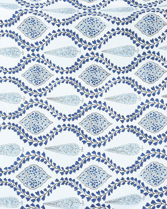 Handcrafted Jaipur Handblock Printed 100% Premium Cotton King Bed Sheet with Coordinated Pillow Covers