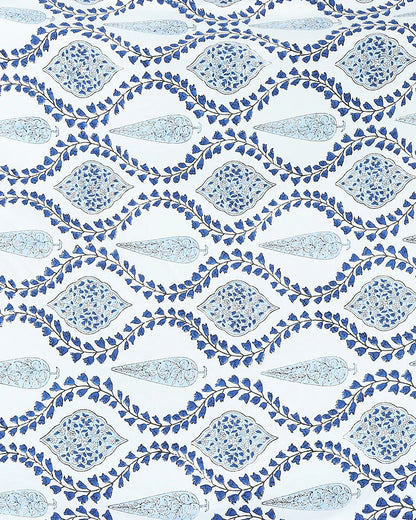 Handcrafted Jaipur Handblock Printed 100% Premium Cotton King Bed Sheet with Coordinated Pillow Covers