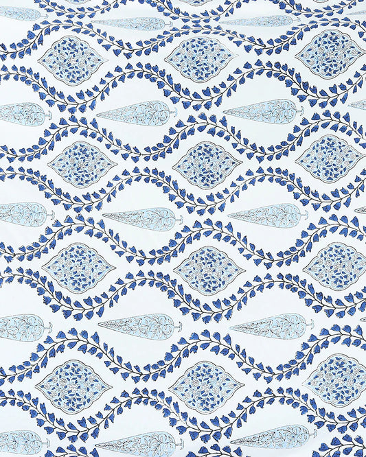 Handcrafted Jaipur Handblock Printed 100% Premium Cotton King Bed Sheet with Coordinated Pillow Covers