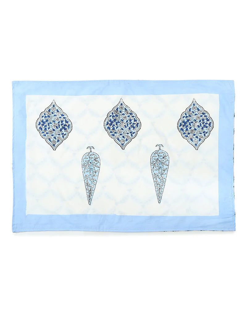 Handcrafted Jaipur Handblock Printed 100% Premium Cotton King Bed Sheet with Coordinated Pillow Covers