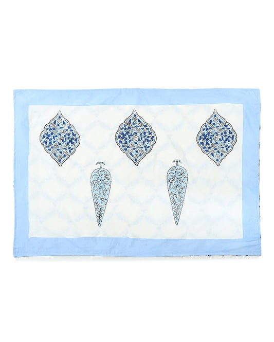 Handcrafted Jaipur Handblock Printed 100% Premium Cotton King Bed Sheet with Coordinated Pillow Covers