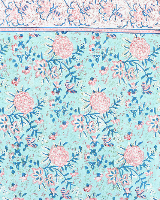 Contemporary Jaipur Handblock Printed 100% Premium Cotton King Size Bed Sheet Set