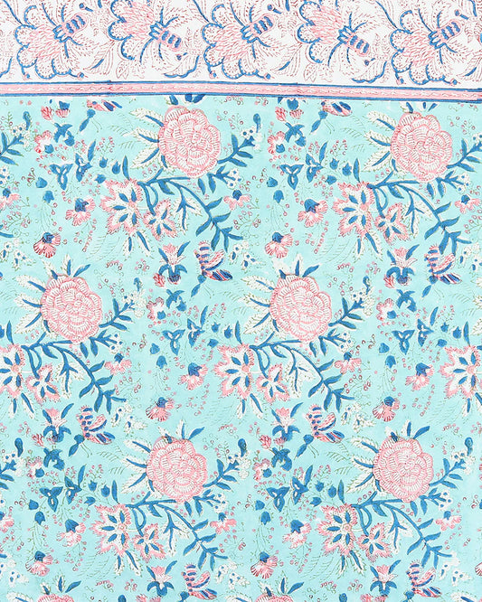 Contemporary Jaipur Handblock Printed 100% Premium Cotton King Size Bed Sheet Set