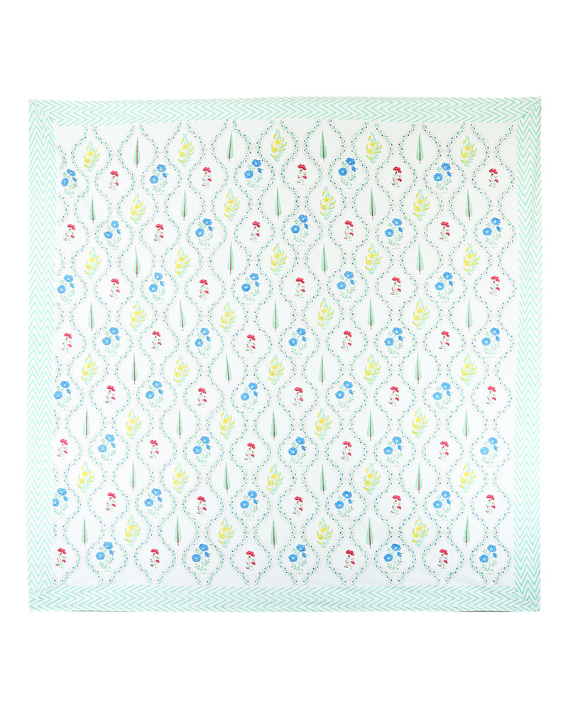 Vibrant Jaipur Handblock Printed 100% Premium Cotton King Bed Sheet with 2 Pillow Covers