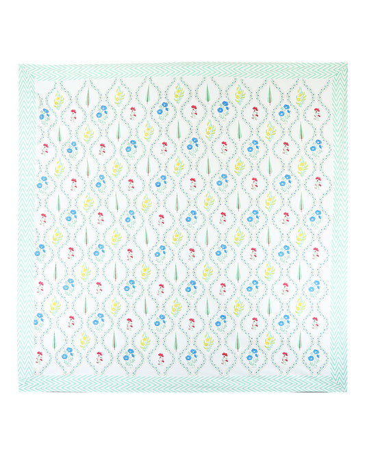 Vibrant Jaipur Handblock Printed 100% Premium Cotton King Bed Sheet with 2 Pillow Covers