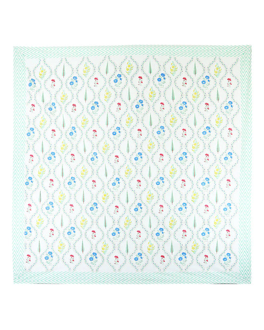 Vibrant Jaipur Handblock Printed 100% Premium Cotton King Bed Sheet with 2 Pillow Covers