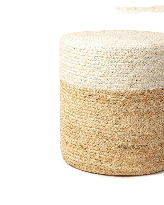 Handcrafted Jute Pouffes for Natural Living Room Decor