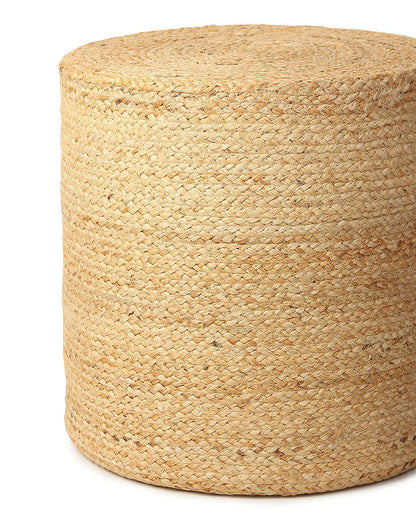 Comfortable Jute Pouffes for Relaxed Living Room