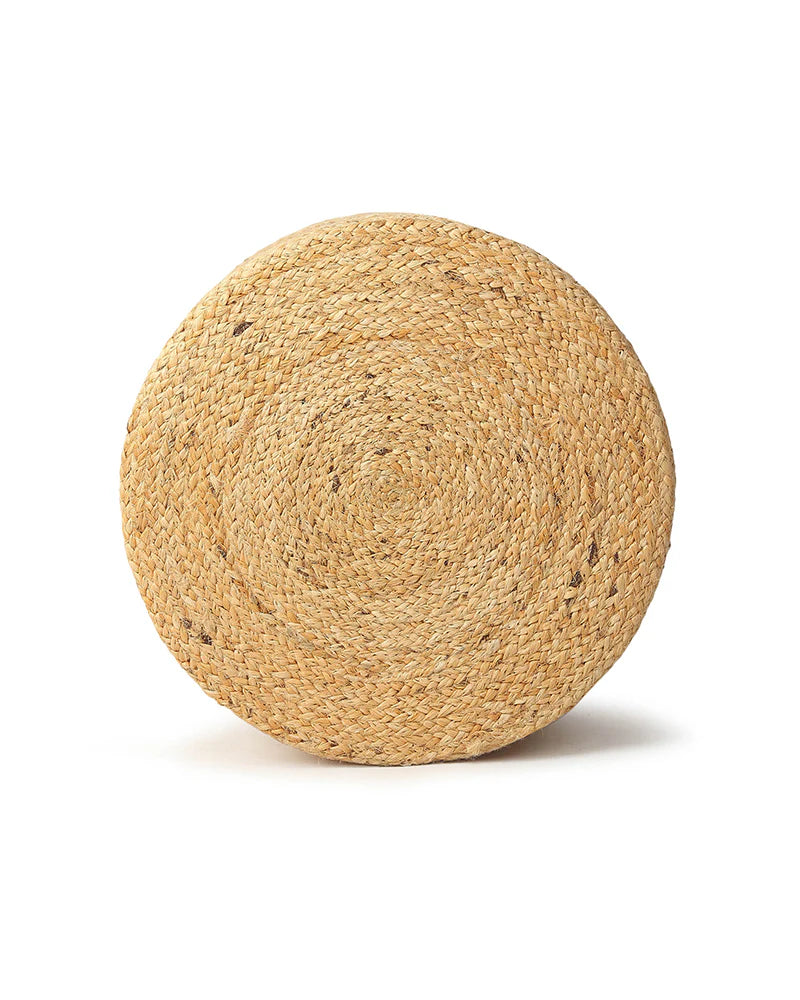 Comfortable Jute Pouffes for Relaxed Living Room