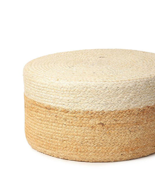 Boho Style Jute Ottoman Stools for Comfortable Seating