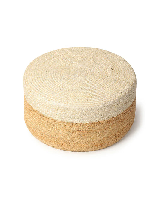 Boho Style Jute Ottoman Stools for Comfortable Seating