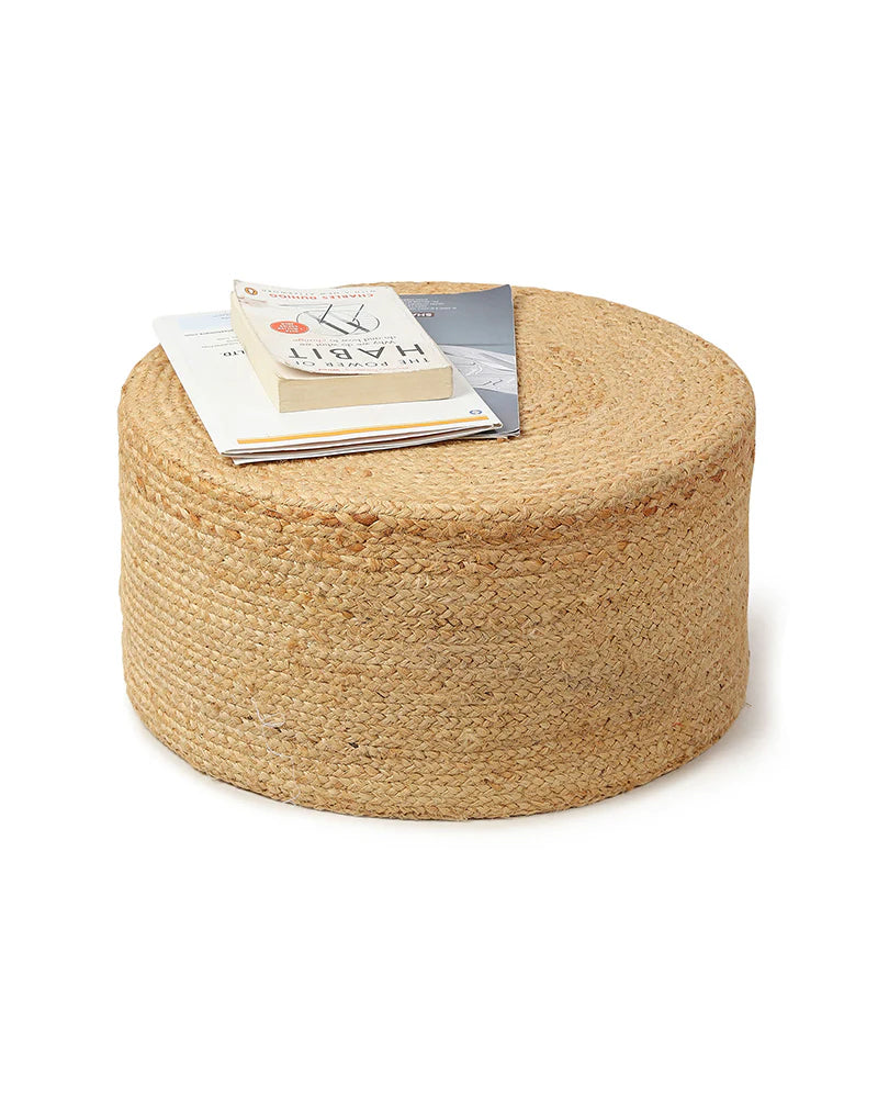 Minimalist Jute Pouffes for Stylish Home Interiors