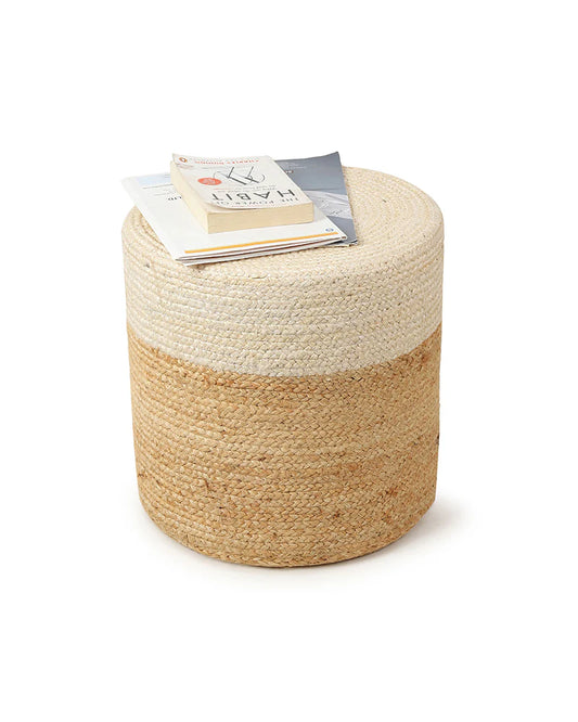 Handcrafted Jute Pouffes for Natural Living Room Decor
