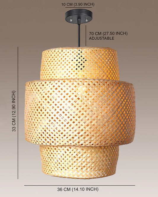 Minimalist Bamboo Pendant Light for Balcony and Patio