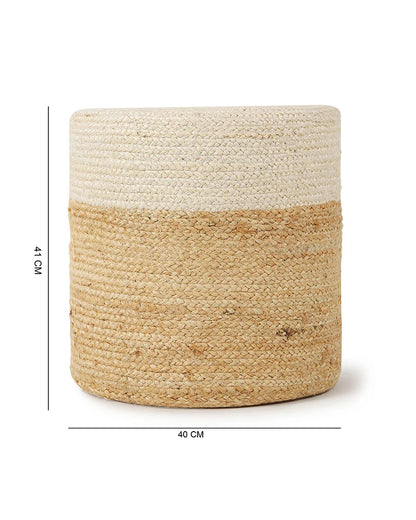 Handcrafted Jute Pouffes for Natural Living Room Decor