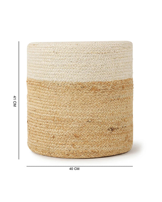 Handcrafted Jute Pouffes for Natural Living Room Decor
