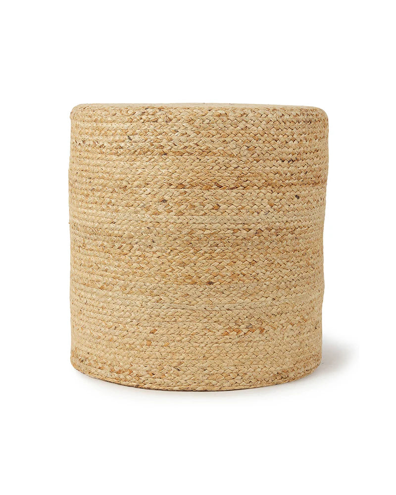 Comfortable Jute Pouffes for Relaxed Living Room