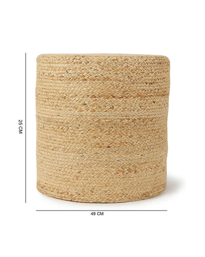 Comfortable Jute Pouffes for Relaxed Living Room