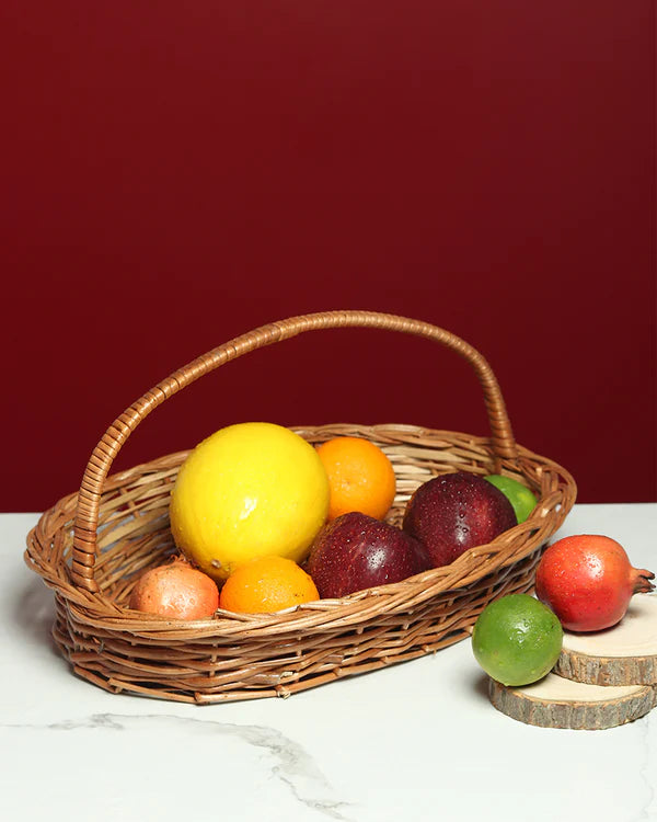 Wicker Oval Storage Baskets for Home, Office, and Utility Spaces