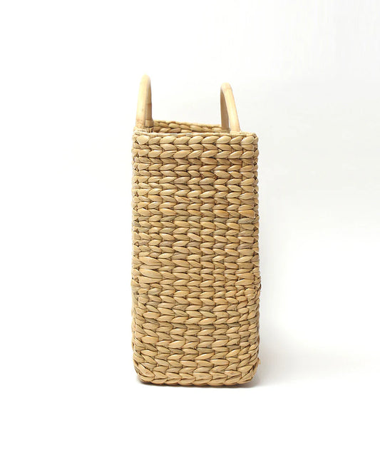 Classic Seagrass Shopping Basket & Cane Handle Tote