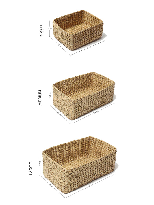 Seagrass Organiser Trays - Set of 3