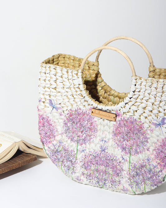 Seagrass U-Shape Beach Tote Bag