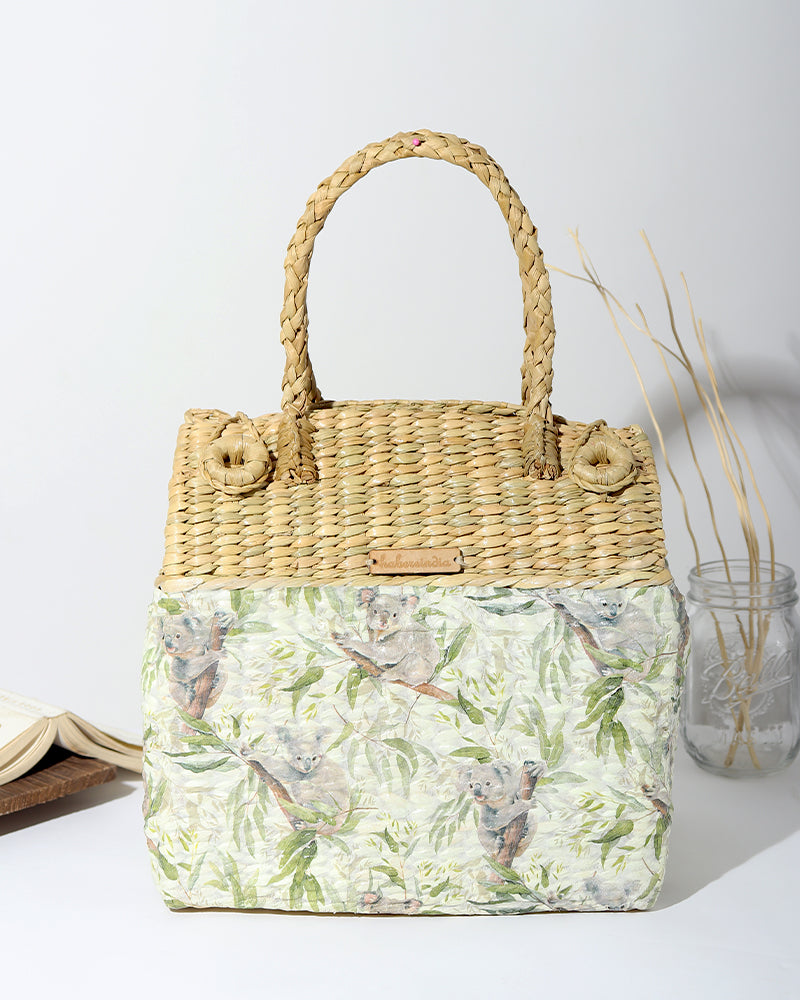 Seagrass Picnic Basket | Tiffin Basket Bag |Travel Basket