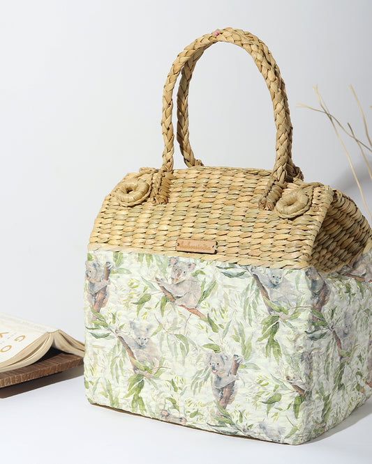 Seagrass Picnic Basket | Tiffin Basket Bag |Travel Basket