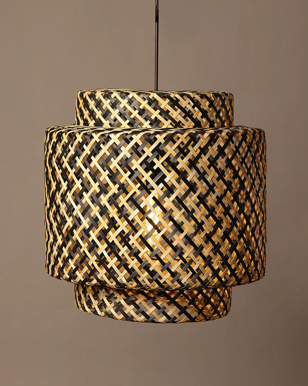 Artistic Bamboo Hanging Lamp for Balcony and Patio