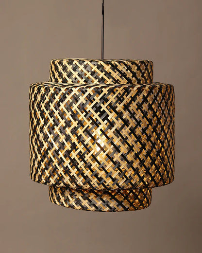 Artistic Bamboo Hanging Lamp for Balcony and Patio